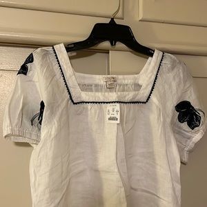 J crew -Boho top!100% linen